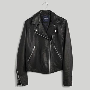 MADEWELL WOMEN’S WASHED LEATHER MOTORCYCLE JACKET